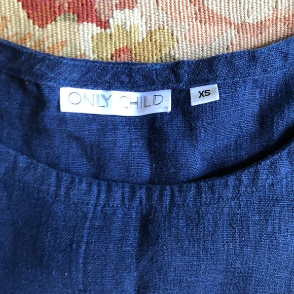 Only Child Luzon Tie Top in Navy, XS - Picture 2 of 2